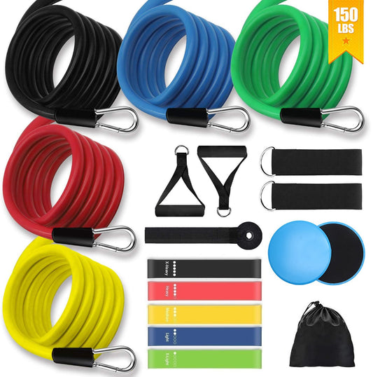 19 Piece Resistance Band Bundle